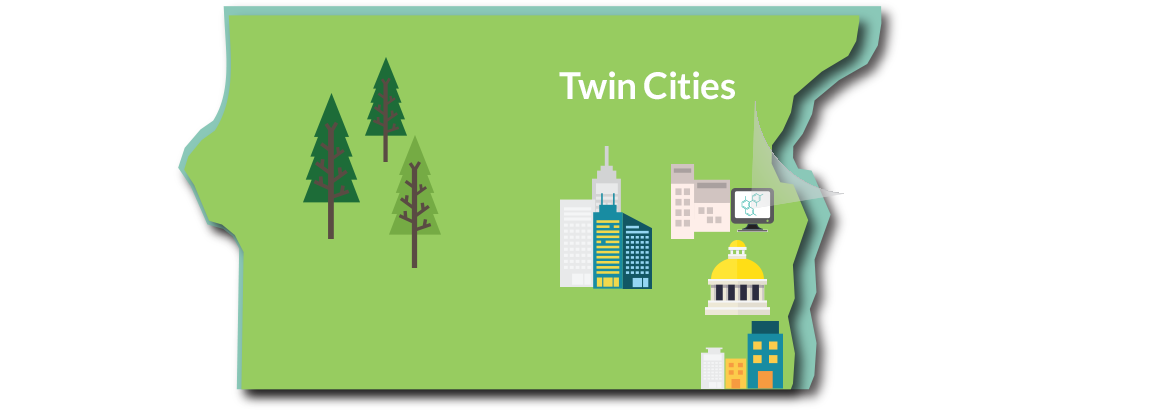 twin cities map